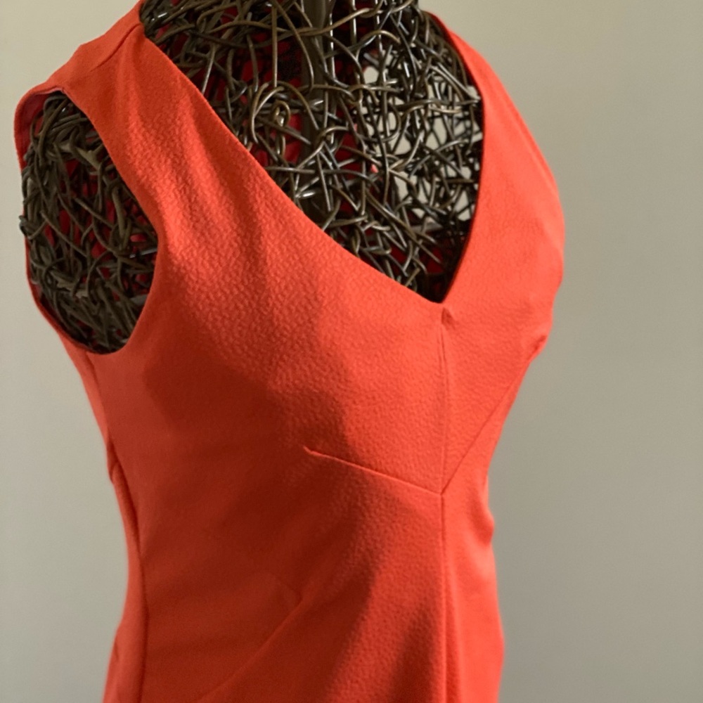 Coral Bodycon Midi Dress